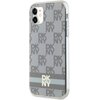 Etui DKNY IML Checkered Mono Pattern & Printed Stripes MagSafe do Apple iPhone 11/Xr Beżowy Seria telefonu iPhone