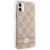 Etui DKNY IML Checkered Mono Pattern & Printed Stripes MagSafe do Apple iPhone 11/Xr Różowy Model telefonu iPhone Xr