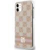 Etui DKNY IML Checkered Mono Pattern & Printed Stripes MagSafe do Apple iPhone 11/Xr Różowy Seria telefonu iPhone