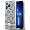 Etui DKNY Hardcase IML Checkered Mono Pattern & Printed Stripes Magsafe do Apple iPhone 13 Pro/13 Beżowy Model telefonu iPhone 13 Pro