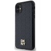 Etui DKNY Leather Monogram Pattern Metal Logo MagSafe do Apple iPhone 11/Xr Czarny Seria telefonu iPhone
