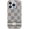 Etui DKNY IML Checkered Mono Pattern & Printed Stripes MagSafe do Apple iPhone 13 Pro Max Beżowy Model telefonu iPhone 13 Pro Max