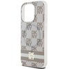 Etui DKNY IML Checkered Mono Pattern & Printed Stripes MagSafe do Apple iPhone 13 Pro Max Beżowy Gwarancja 24 miesiące