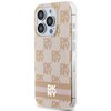 Etui DKNY IML Checkered Mono Pattern & Printed Stripes MagSafe do Apple iPhone 13 Pro Max Różowy Seria telefonu iPhone