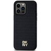 Etui DKNY Leather Pattern Metal Logo MagSafe do Apple iPhone 13 Pro Max Czarny Model telefonu iPhone 13 Pro Max