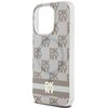 Etui DKNY IML Checkered Mono Pattern & Printed Stripes MagSafe do Apple iPhone 14 Pro Beżowy Typ Etui nakładka