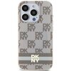 Etui DKNY IML Checkered Mono Pattern & Printed Stripes MagSafe do Apple iPhone 14 Pro Beżowy Model telefonu iPhone 14 Pro