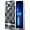 Etui DKNY IML Checkered Mono Pattern & Printed Stripes MagSafe do Apple iPhone 14 Pro Czarny