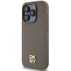Etui DKNY Leather Pattern Metal Logo MagSafe do Apple iPhone 14 Pro Brązowy Seria telefonu iPhone