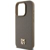 Etui DKNY Leather Pattern Metal Logo MagSafe do Apple iPhone 14 Pro Brązowy Typ Etui nakładka