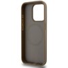 Etui DKNY Leather Pattern Metal Logo MagSafe do Apple iPhone 14 Pro Brązowy Gwarancja 24 miesiące