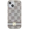 Etui DKNY Hardcase IML Checkered Mono Pattern & Printed Stripes do Apple iPhone 13/14/15 Beżowy Model telefonu iPhone 13