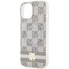 Etui DKNY Hardcase IML Checkered Mono Pattern & Printed Stripes do Apple iPhone 13/14/15 Beżowy Kompatybilność Apple iPhone 13