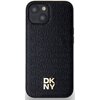 Etui DKNY Leather Monogram Pattern Metal Logo MagSafe do Apple iPhone 13/14/15 Czarny Seria telefonu iPhone
