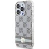 Etui DKNY IML Checkered Mono Pattern & Printed Stripes MagSafe do Apple iPhone 14 Pro Max Beżowy Seria telefonu iPhone
