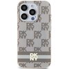 Etui DKNY IML Checkered Mono Pattern & Printed Stripes MagSafe do Apple iPhone 14 Pro Max Beżowy Model telefonu iPhone 14 Pro Max