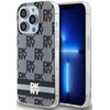 Etui DKNY IML Checkered Mono Pattern & Printed Stripes MagSafe do Apple iPhone 15 Pro Czarny