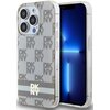 Etui DKNY IML Checkered Mono Pattern & Printed Stripes MagSafe do Apple iPhone 15 Pro Beżowy