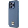 Etui DKNY Leather Monogram Pattern Metal Logo MagSafe do Apple iPhone 15 Pro Niebieski Model telefonu iPhone 15 Pro