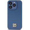 Etui DKNY Leather Monogram Pattern Metal Logo MagSafe do Apple iPhone 15 Pro Niebieski Seria telefonu iPhone