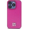 Etui DKNY Leather Monogram Pattern Metal Logo MagSafe do Apple iPhone 15 Pro Różowy Seria telefonu iPhone