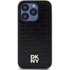 Etui DKNY Leather Monogram Pattern Metal Logo MagSafe do Apple iPhone 15 Pro Czarny Seria telefonu iPhone