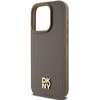 Etui DKNY Leather Monogram Pattern Metal Logo MagSafe do Apple iPhone 15 Pro Brązowy Typ Etui magnetyczne