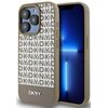 Etui DKNY Leather Printed Pattern Metal Logo MagSafe do Apple iPhone 15 Pro Brązowy