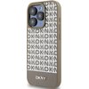 Etui DKNY Leather Printed Pattern Metal Logo MagSafe do Apple iPhone 15 Pro Brązowy Seria telefonu iPhone