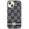 Etui DKNY IML Checkered Mono Pattern & Painted Stripes MagSafe do Apple iPhone 14 Plus/15 Plus Czarny Model telefonu iPhone 14 Plus
