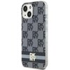 Etui DKNY IML Checkered Mono Pattern & Painted Stripes MagSafe do Apple iPhone 14 Plus/15 Plus Czarny Seria telefonu iPhone