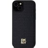 Etui DKNY Leather Monogram Pattern Metal Logo MagSafe do Apple IPhone 14 Plus/15 Plus Czarny Model telefonu iPhone 14 Plus