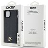 Etui DKNY Leather Monogram Pattern Metal Logo MagSafe do Apple IPhone 14 Plus/15 Plus Czarny Marka telefonu Apple