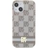 Etui DKNY IML Checkered Mono Pattern & Painted Stripes MagSafe do Apple iPhone 13/14/15 Beżowy Model telefonu iPhone 13