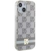 Etui DKNY IML Checkered Mono Pattern & Painted Stripes MagSafe do Apple iPhone 13/14/15 Beżowy Model telefonu iPhone 14