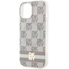 Etui DKNY IML Checkered Mono Pattern & Painted Stripes MagSafe do Apple iPhone 13/14/15 Beżowy Kompatybilność Apple iPhone 13