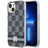 Etui DKNY IML Checkered Mono Pattern & Painted Stripes MagSafe do Apple iPhone 13/14/15 Czarny