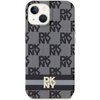 Etui DKNY IML Checkered Mono Pattern & Painted Stripes MagSafe do Apple iPhone 13/14/15 Czarny Model telefonu iPhone 13