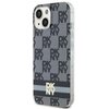 Etui DKNY IML Checkered Mono Pattern & Painted Stripes MagSafe do Apple iPhone 13/14/15 Czarny Seria telefonu iPhone