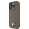 Etui DKNY Leather Monogram Pattern Metal Logo MagSafe do Apple iPhone 15 Pro Max Brązowy Seria telefonu iPhone