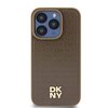 Etui DKNY Leather Monogram Pattern Metal Logo MagSafe do Apple iPhone 15 Pro Max Brązowy Model telefonu iPhone 15 Pro Max