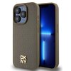 Etui DKNY Leather Monogram Pattern Metal Logo MagSafe do Apple iPhone 15 Pro Max Brązowy