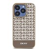 Etui DKNY Leather Printed Pattern Metal Logo MagSafe do Apple iPhone 15 Pro Max Brązowy Model telefonu iPhone 15 Pro Max