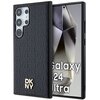 Etui DKNY Leather Pattern Metal Logo MagSafe do Samsung Galaxy S24 Ultra Czarny