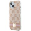 Etui DKNY IML Checkered Mono Pattern & Painted Stripes MagSafe do Apple iPhone 13/14/15 Różowy Seria telefonu iPhone