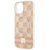 Etui DKNY IML Checkered Mono Pattern & Painted Stripes MagSafe do Apple iPhone 13/14/15 Różowy Kompatybilność Apple iPhone 13