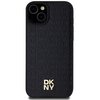 Etui DKNY Leather Pattern Metal Logo MagSafe do Apple iPhone 13/14/15 Czarny Seria telefonu iPhone