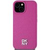 Etui DKNY Leather Pattern Metal Logo MagSafe do Apple iPhone 13/14/15 Różowy Seria telefonu iPhone