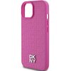 Etui DKNY Leather Pattern Metal Logo MagSafe do Apple iPhone 13/14/15 Różowy Model telefonu iPhone 15