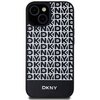 Etui DKNY Leather Printed Pattern Metal Logo MagSafe do Apple iPhone 13/14/15 Czarny Seria telefonu iPhone